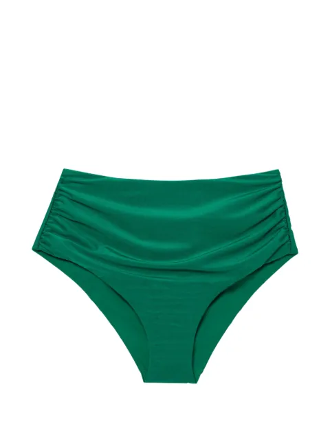 Simkhai Teya ruched high-waisted bikini bottoms
