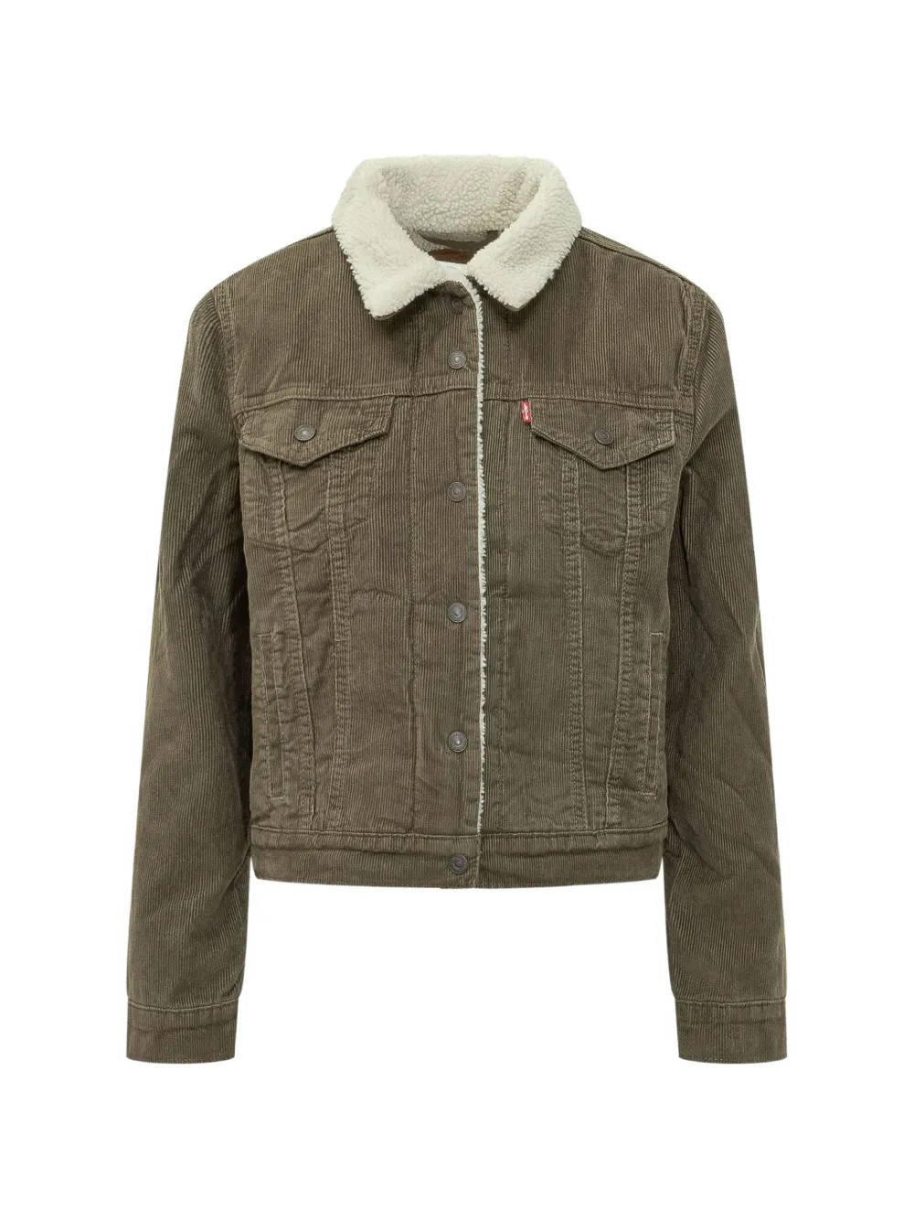 Levi's sherpa-collar corduroy jacket - Marrone