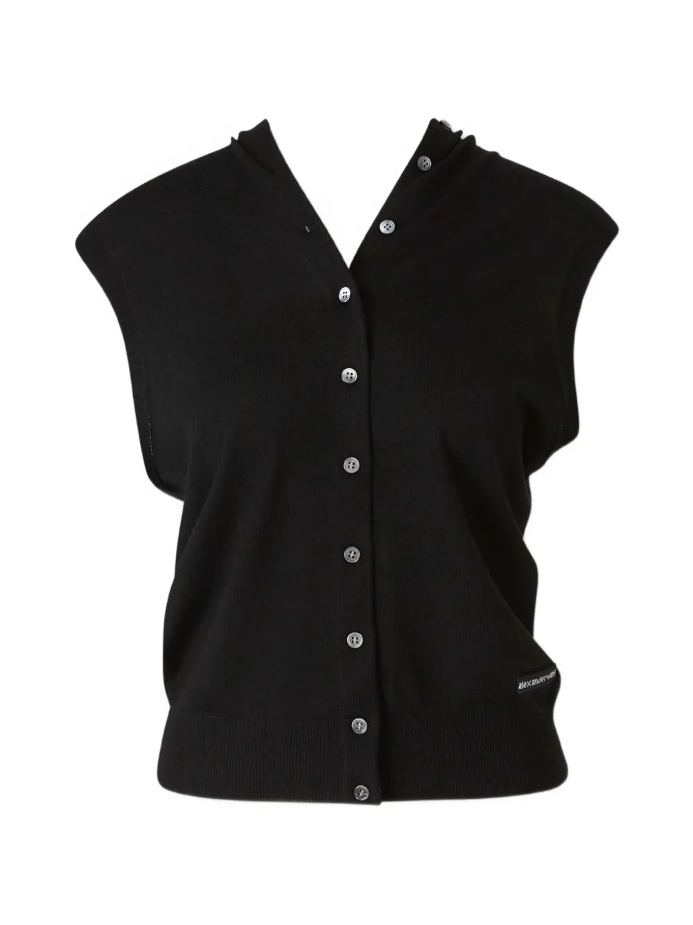 Alexander Wang scoop-neck sleeveless knitted top - Nero