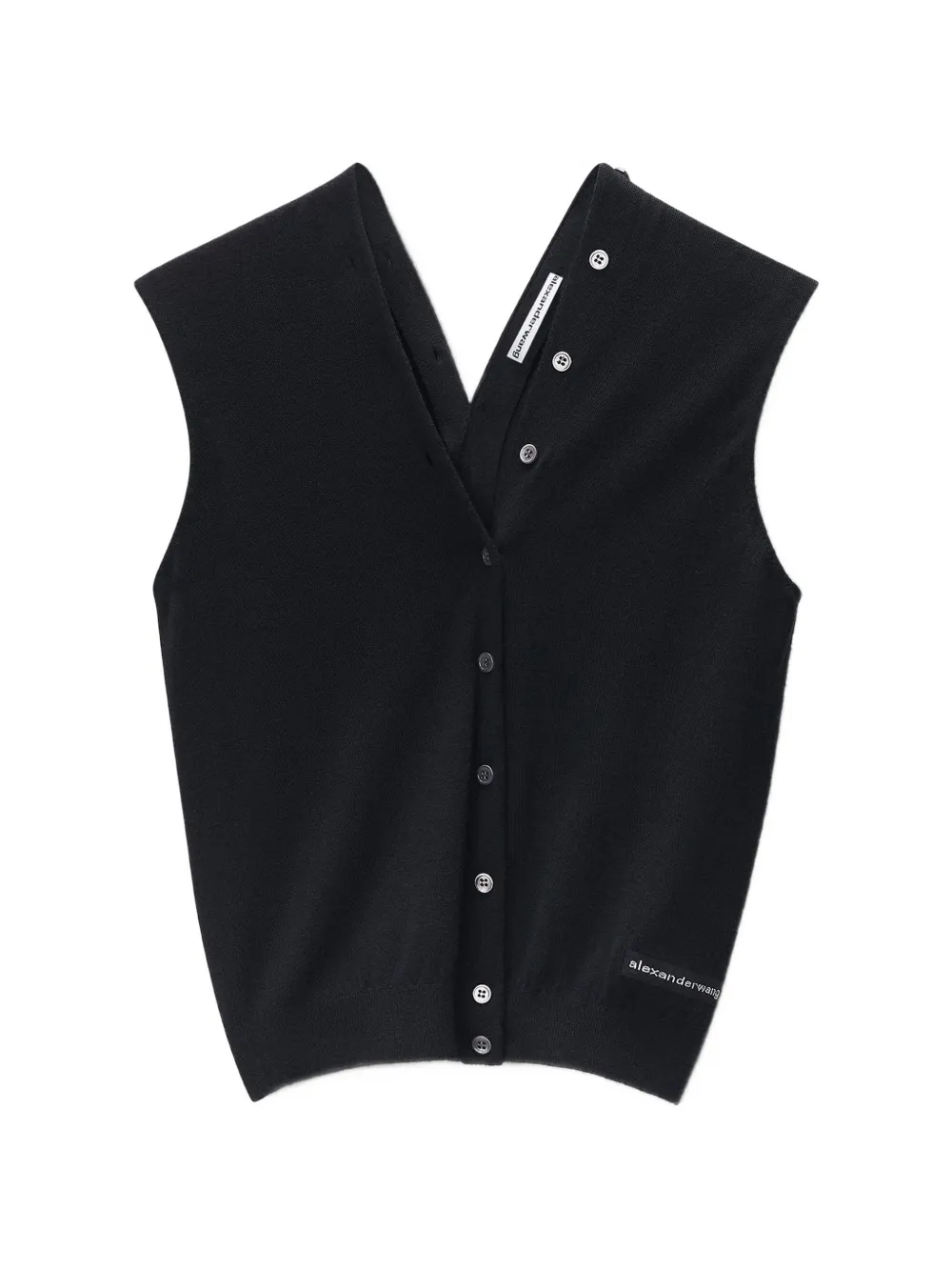Alexander Wang Vest met doorlopende tanktop Zwart