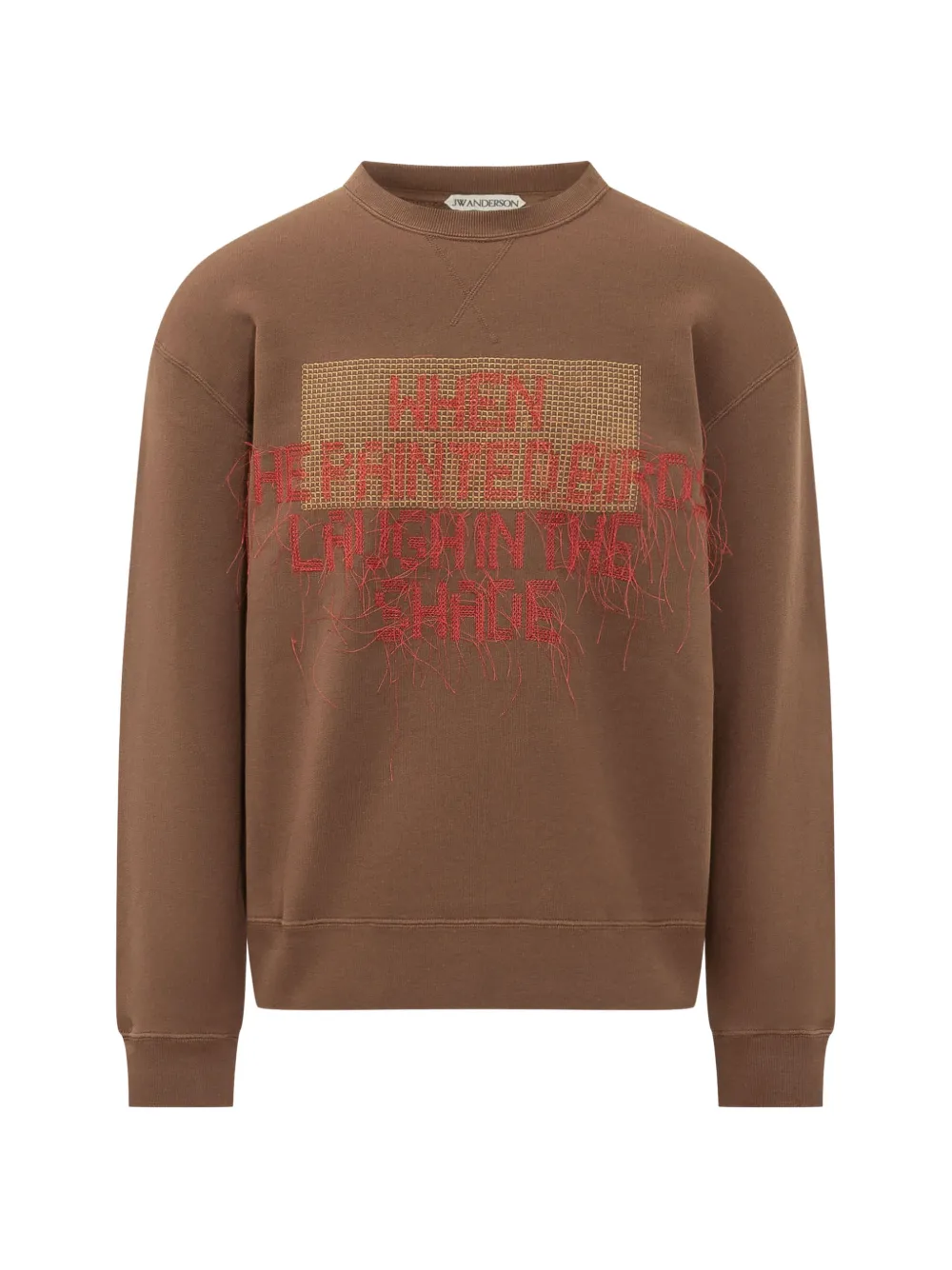 JW Anderson embroidered logo-patch sweatshirt - Braun