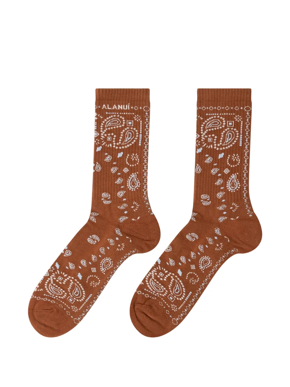 Alanui Sokken met banaanprint Bruin