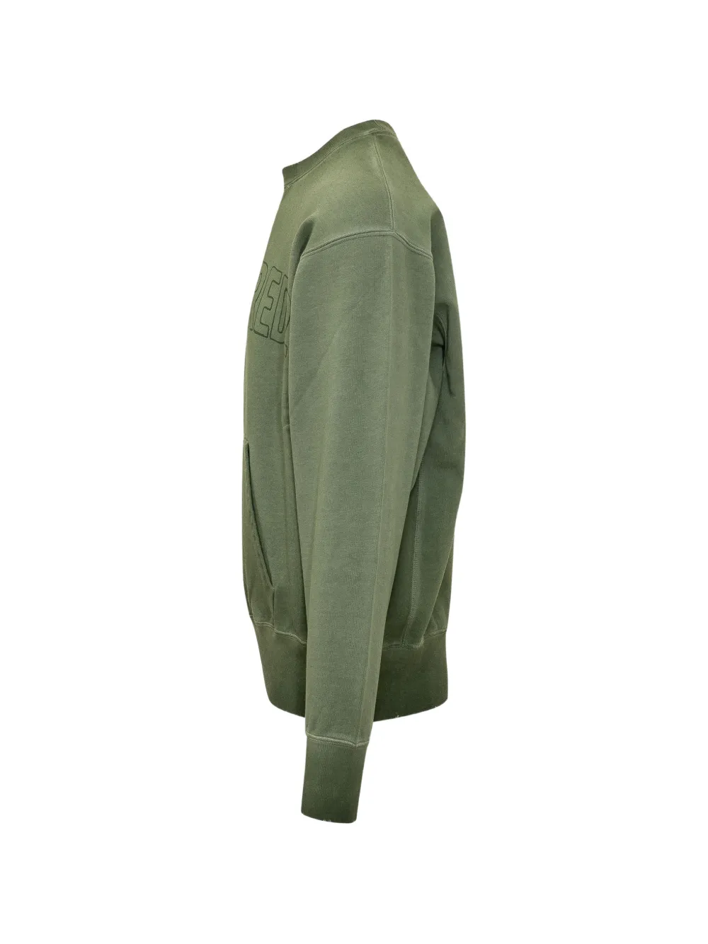 DSQUARED2 logo-embroidered pouch-pocket sweatshirt Groen