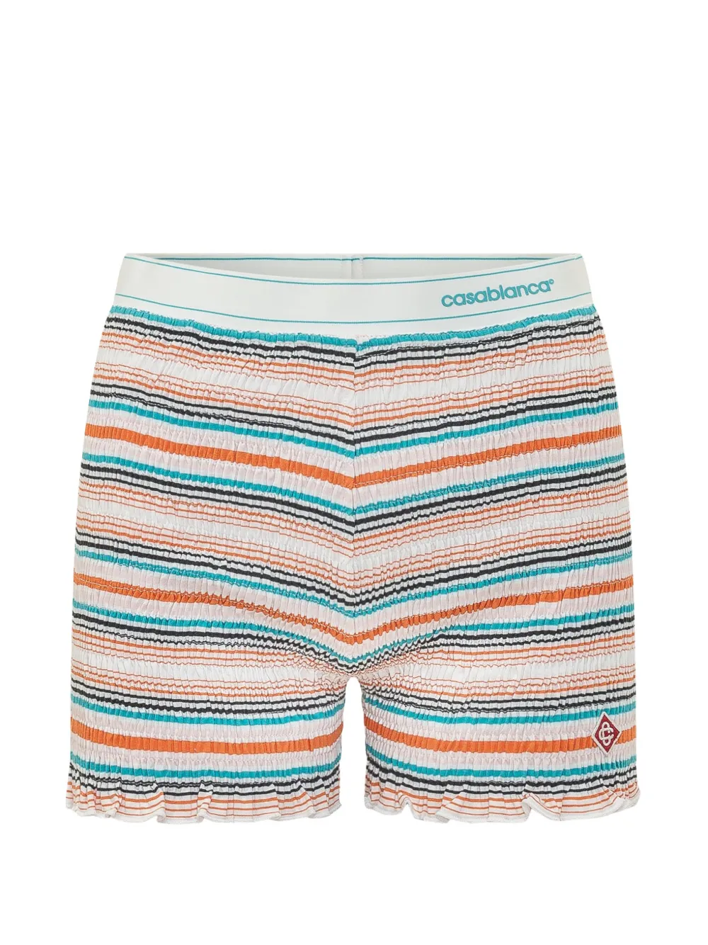 Casablanca striped-pattern shorts - Bianco