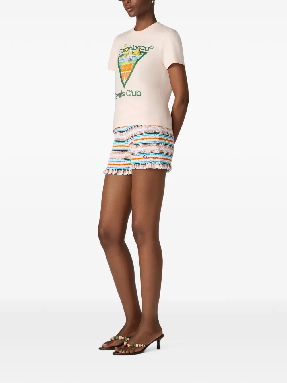 Casablanca Gestreepte shorts Wit