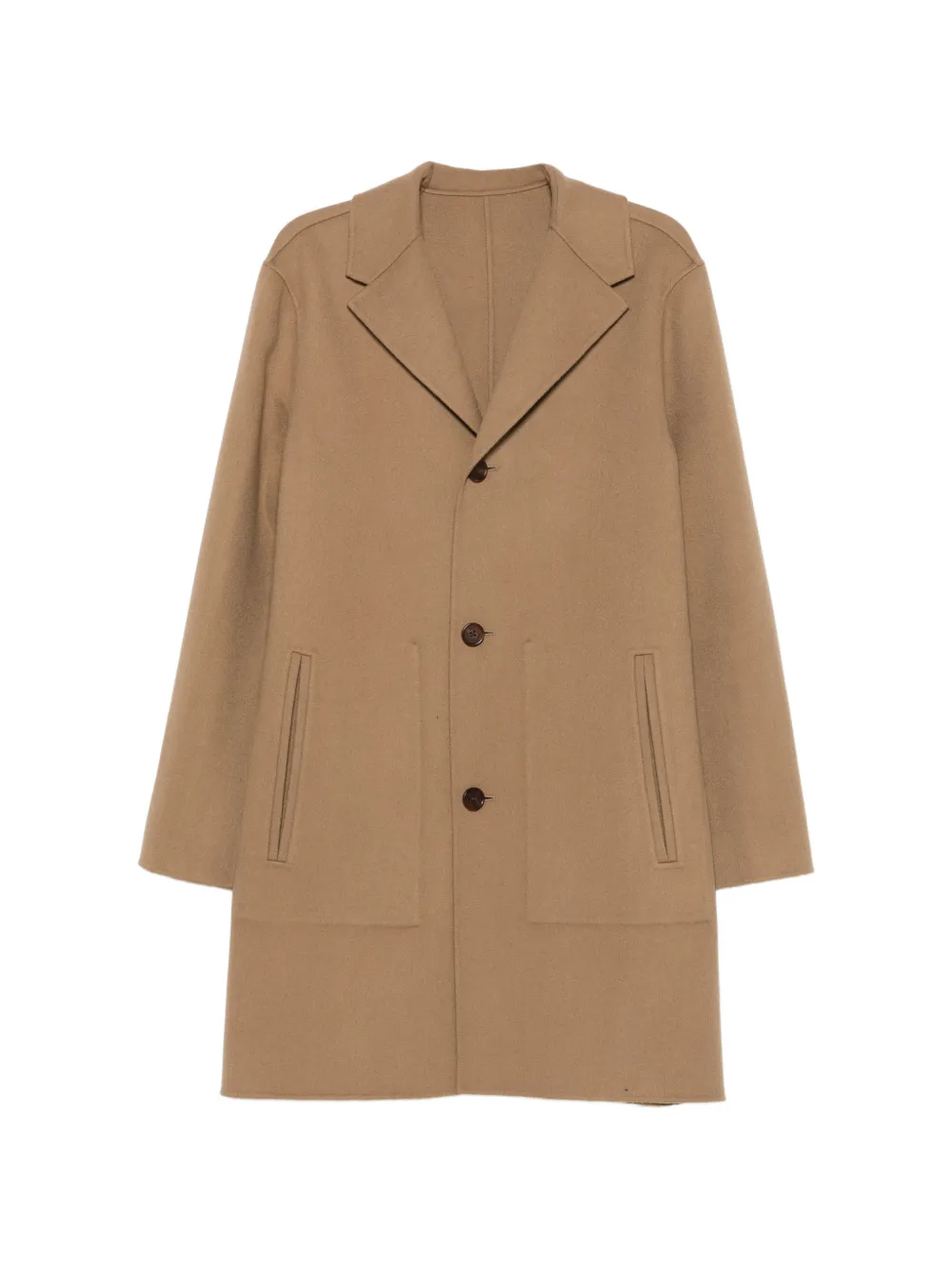 ALICIA AUDREY notched-lapel button-up coat - Toni neutri