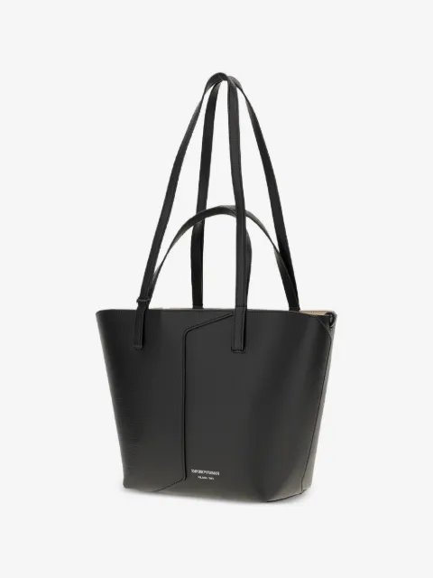 Emporio Armani logo-print leather shoulder bag