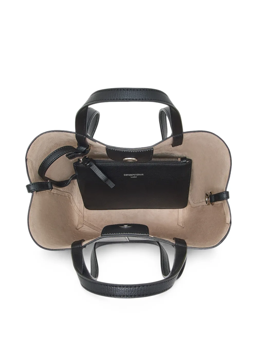 Emporio Armani Schoudertas met logoprint Zwart
