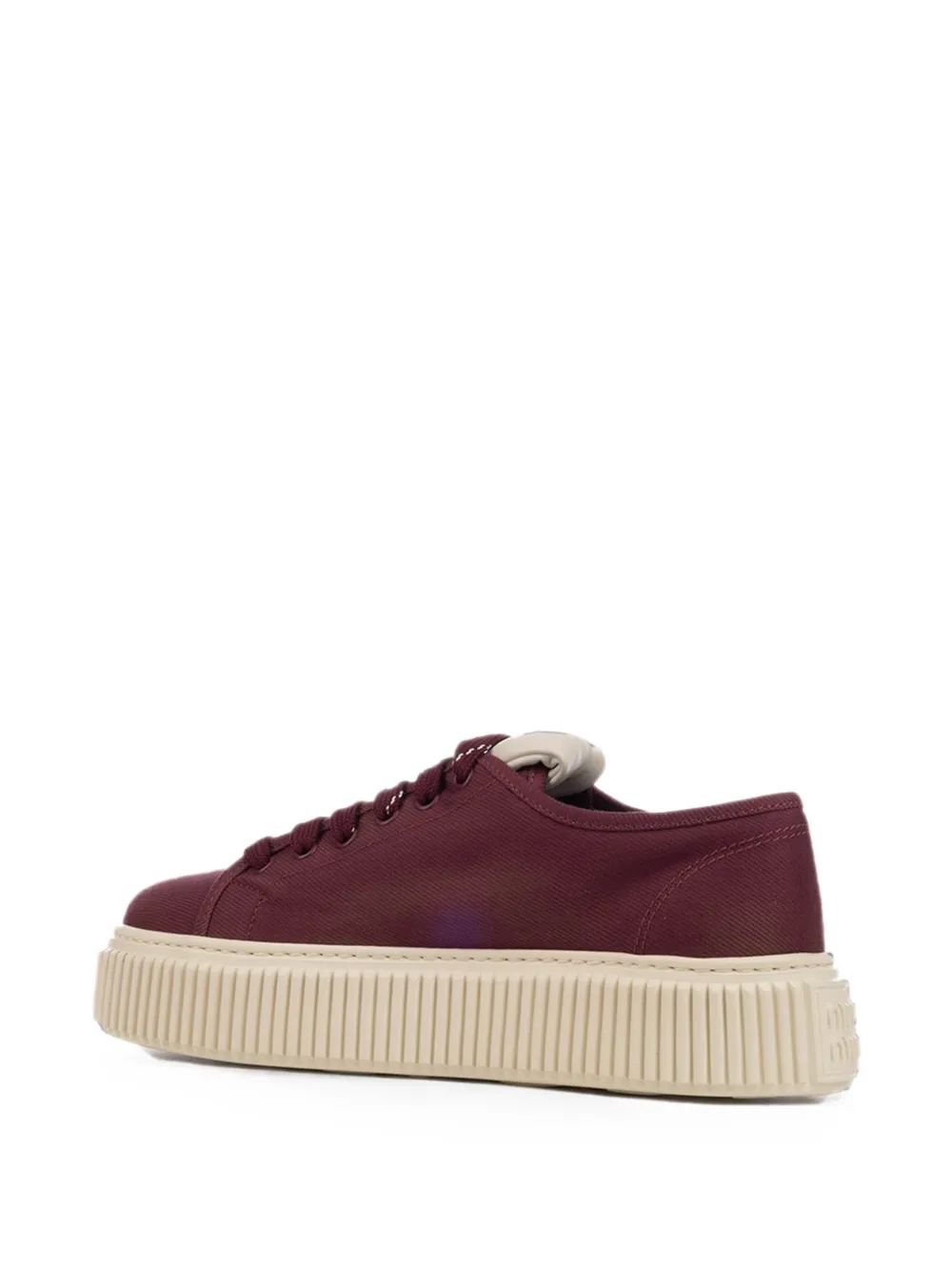 Miu logo-embroidered sneakers Paars