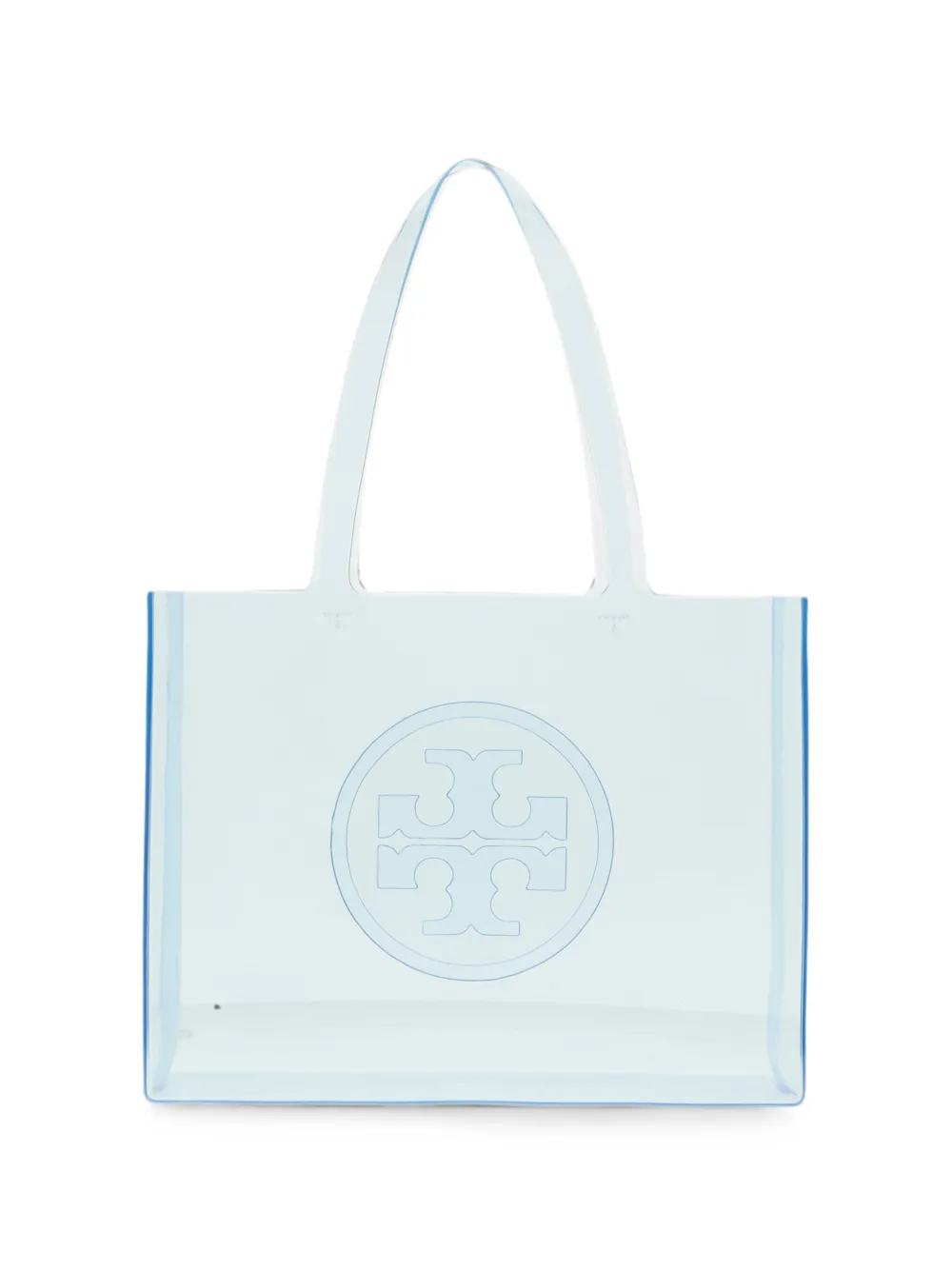 Tory Burch Small Ella Logo-embossed Tote Bag In Blue