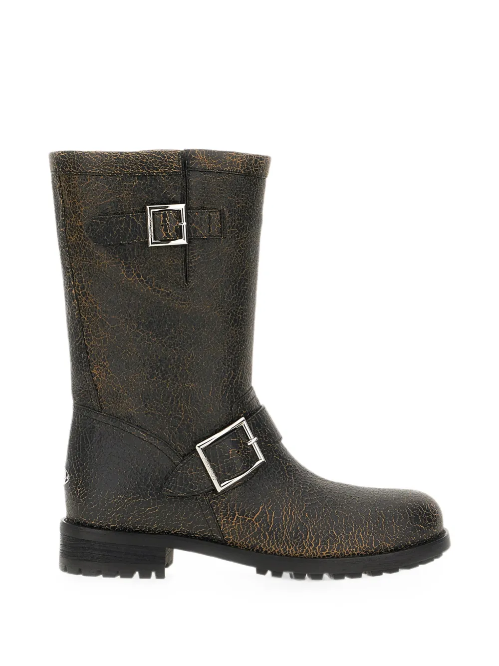 Jimmy Choo Biker Mid buckle-strap boots - Schwarz