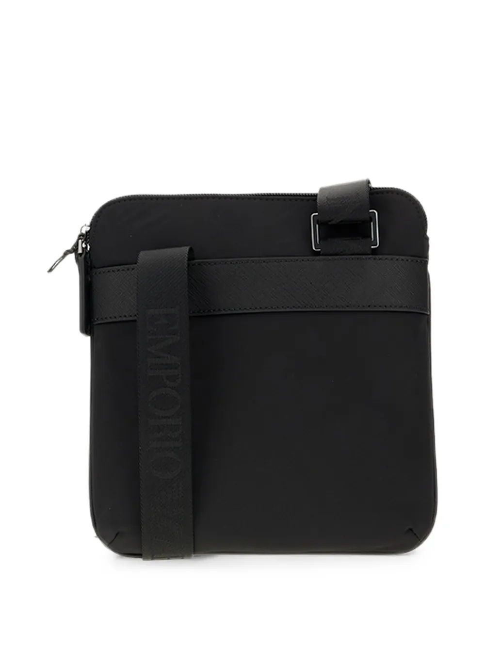 Emporio Armani logo-plaque Shoulder Bag | Black | FARFETCH