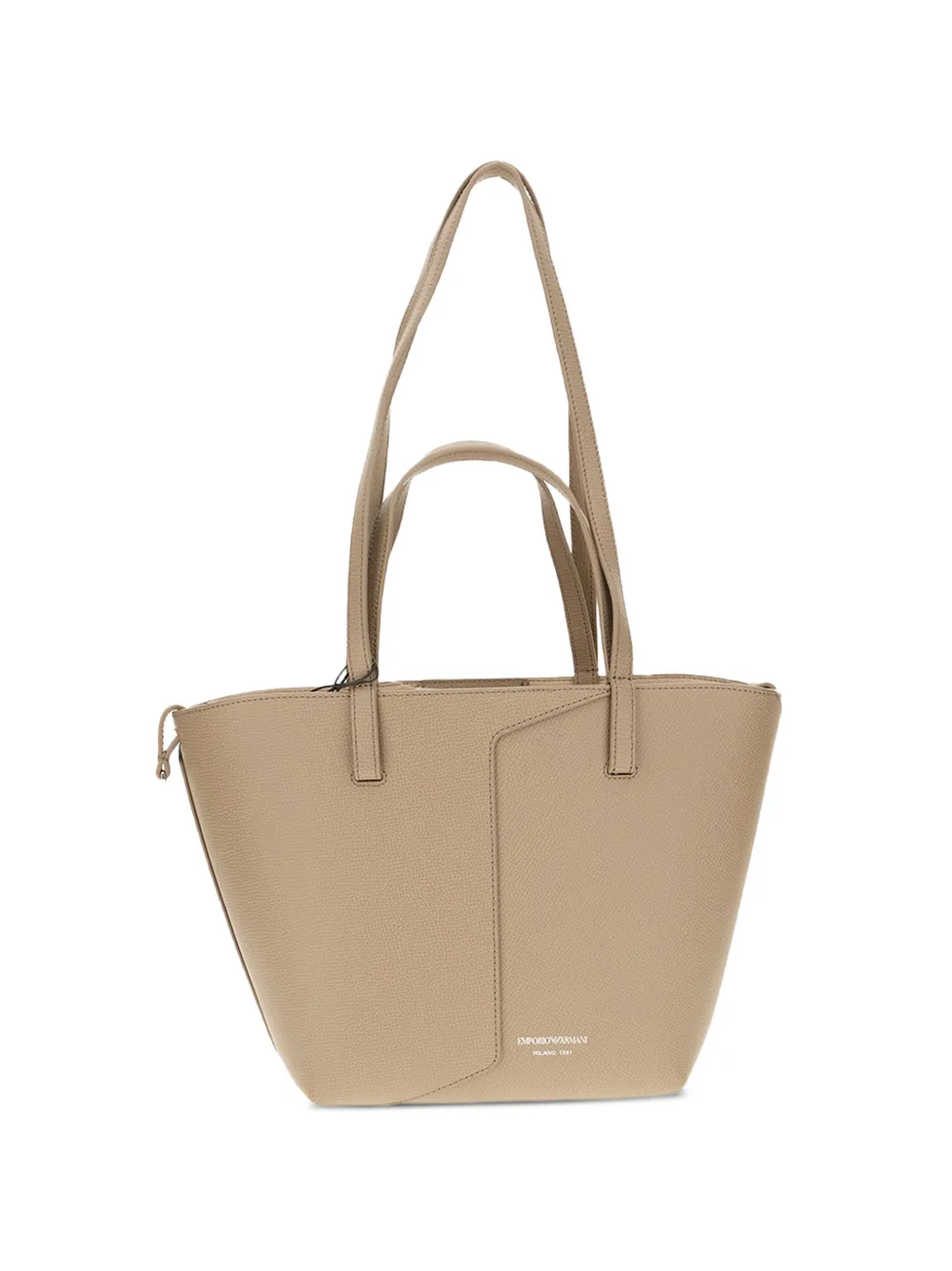 Emporio Armani logo-print leather shoulder bag - Neutrals
