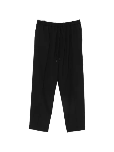 MM6 Maison Margiela drawstring-waist logo-patch trousers