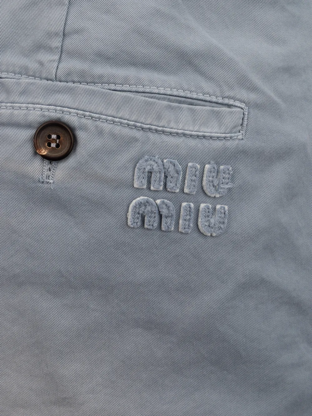 Miu Broek met geborduurd logo en ombré-effect Blauw