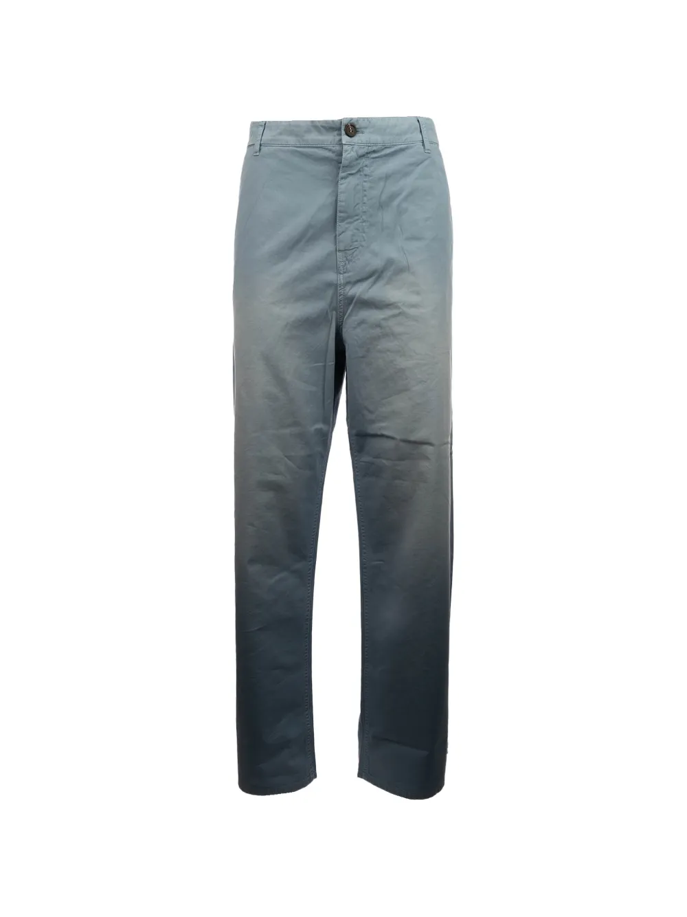 Miu Miu logo-embroidered ombré-effect trousers - Blau
