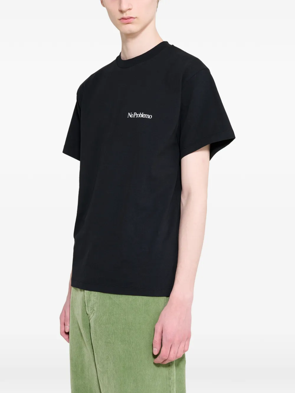 NO PROBLEMO T-shirt met logoprint Zwart
