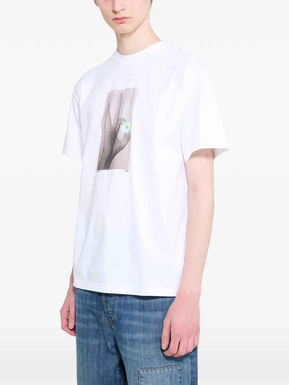 NO PROBLEMO Pill T-shirt met grafische print Wit