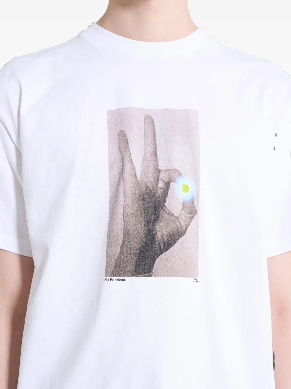 NO PROBLEMO Pill T-shirt met grafische print Wit