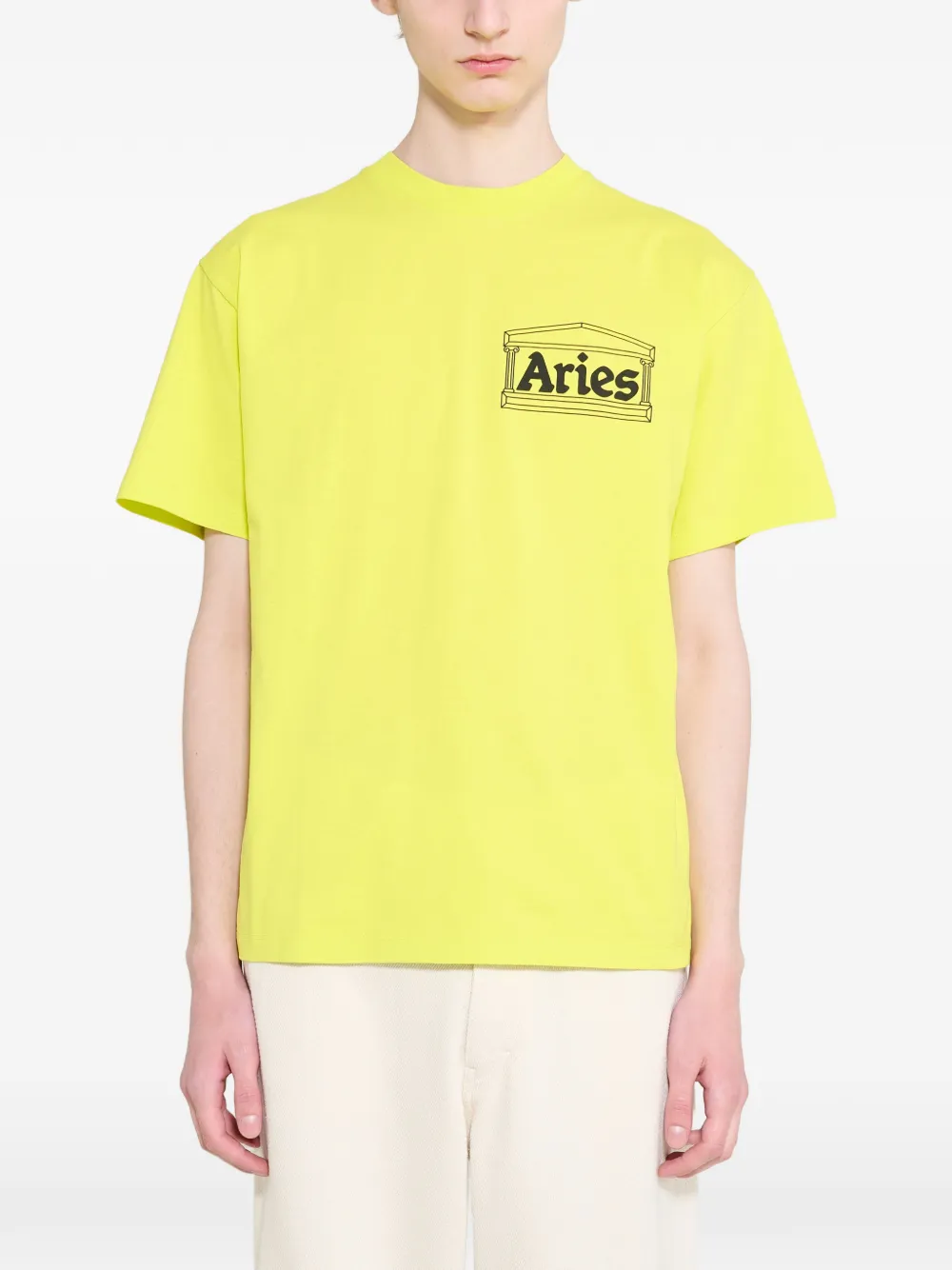Aries logo-print T-shirt - Giallo