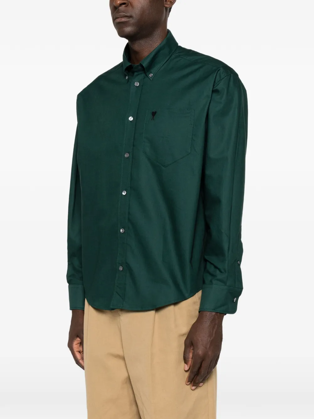 AMI Paris Boxy button-down overhemd Groen