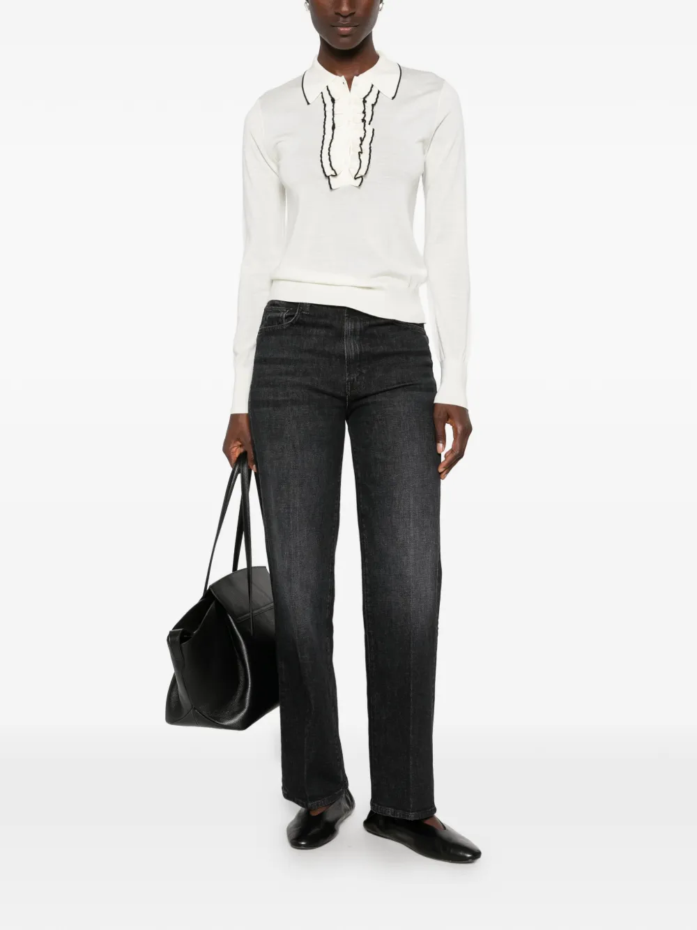 MOTHER Lil Rambler Zip Sneak jeans Zwart