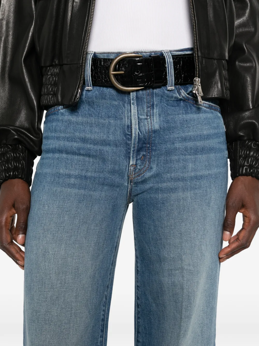 MOTHER The Tomcat Roller Sneak jeans Blauw
