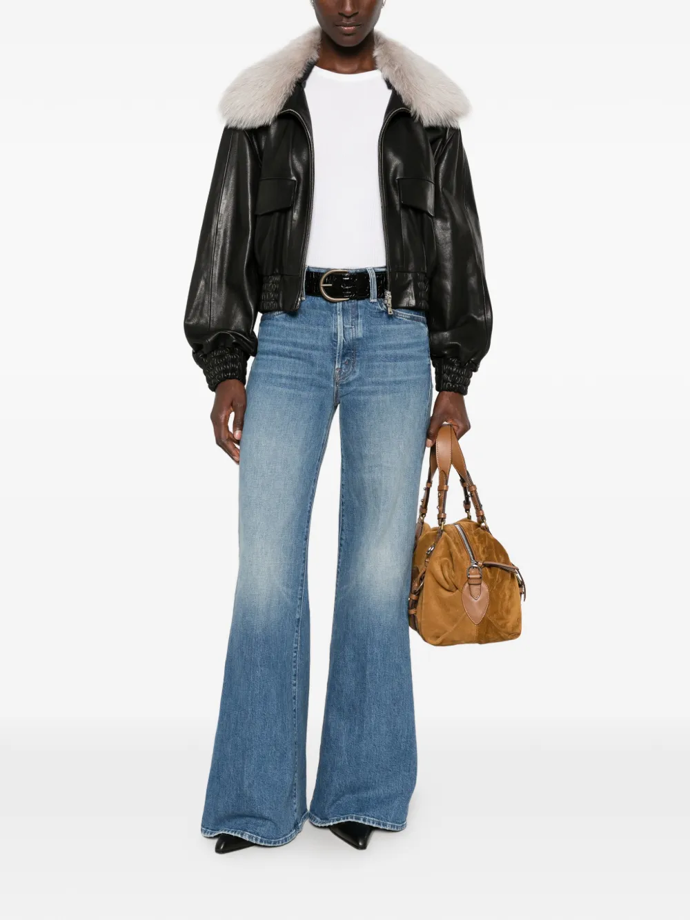 MOTHER The Tomcat Roller Sneak jeans Blauw