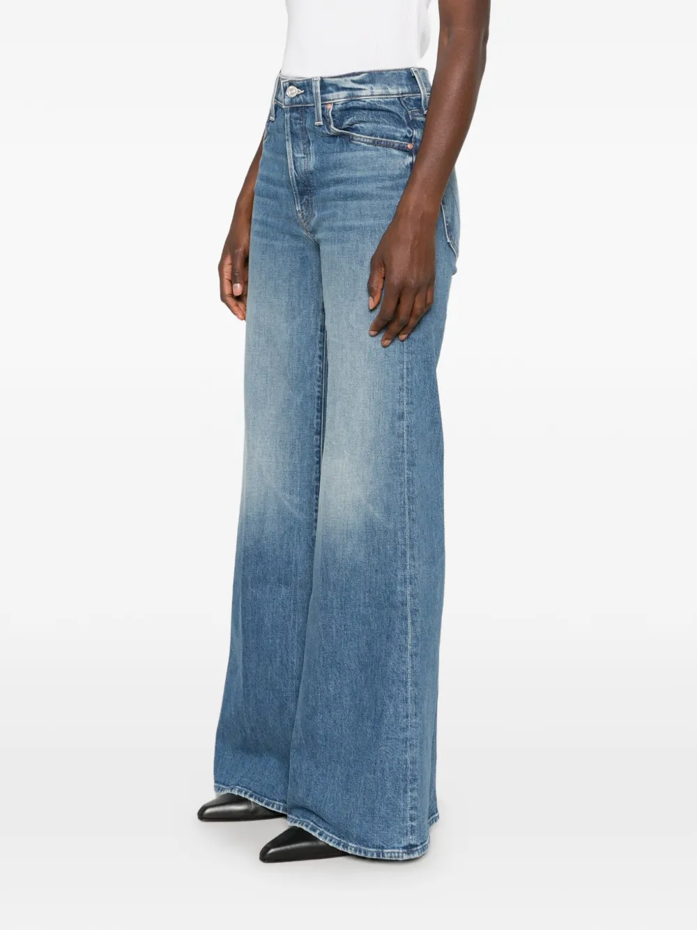 MOTHER The Tomcat Roller Sneak jeans Blauw