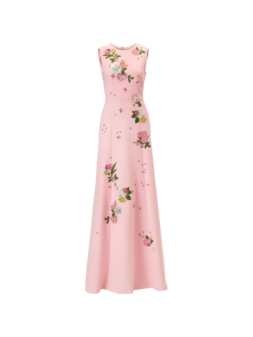 Carolina Herrera floral-embroidered maxi dress - Rosa