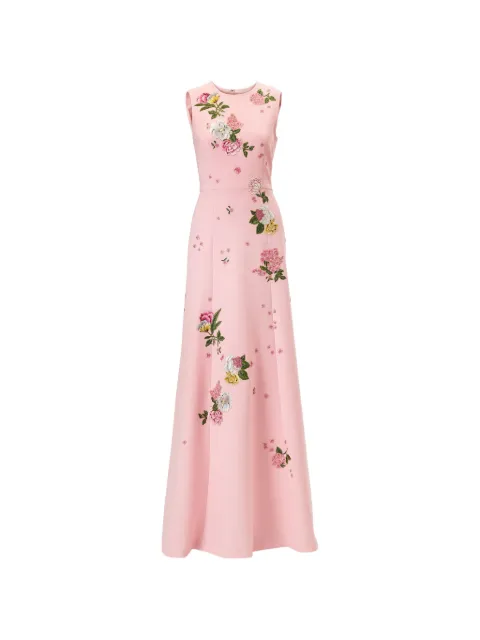 Carolina Herrera floral-embroidered maxi dress