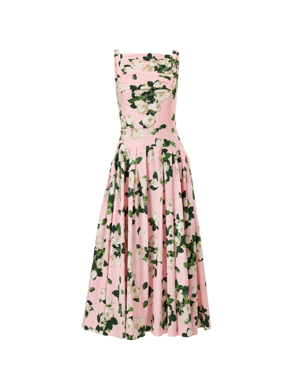 Carolina Herrera floral-print midi dress - Rosa