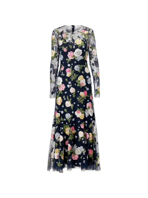 Carolina Herrera floral-embroidered maxi dress