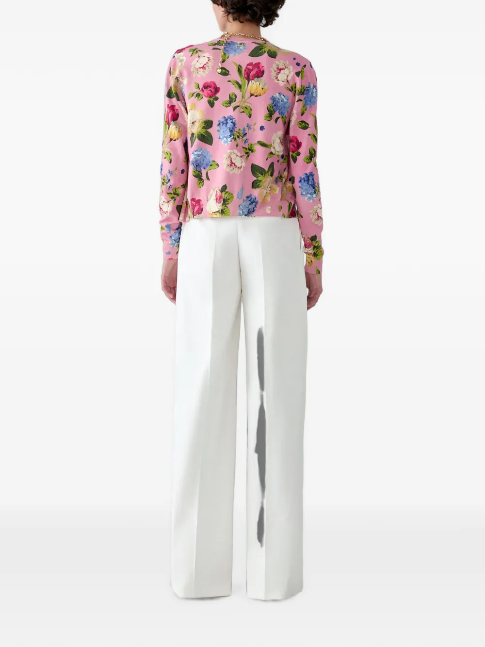 Carolina Herrera Gilet met bloemenprint Roze