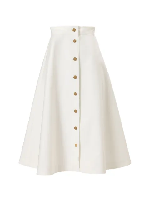 Carolina Herrera falda midi con botones en la parte delantera