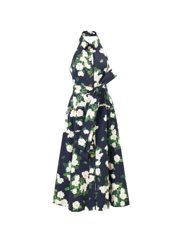Carolina Herrera Rose-print Maxi Dress in Blue