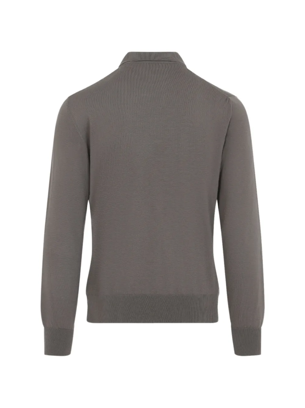 Brioni Wollen poloshirt met kwartrits Grijs