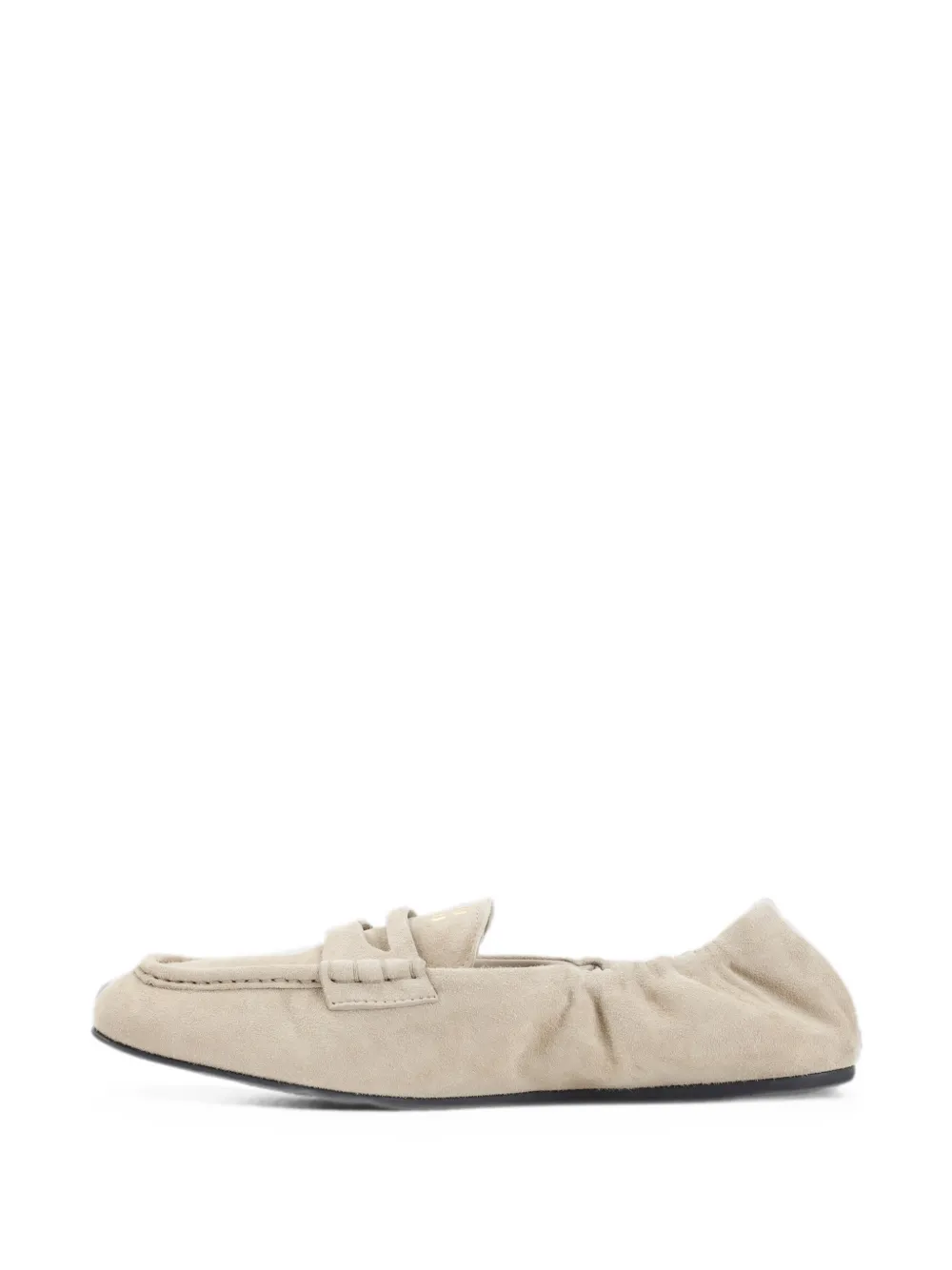 Miu suede elasticated loafers Beige