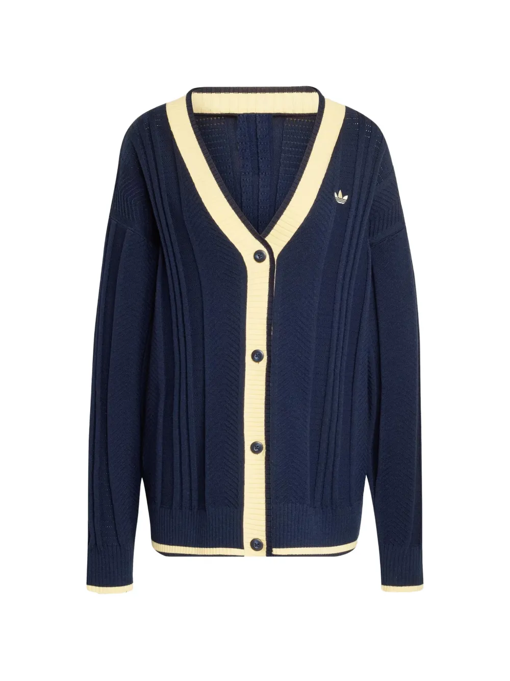 adidas logo-embroidered cardigan - Blau