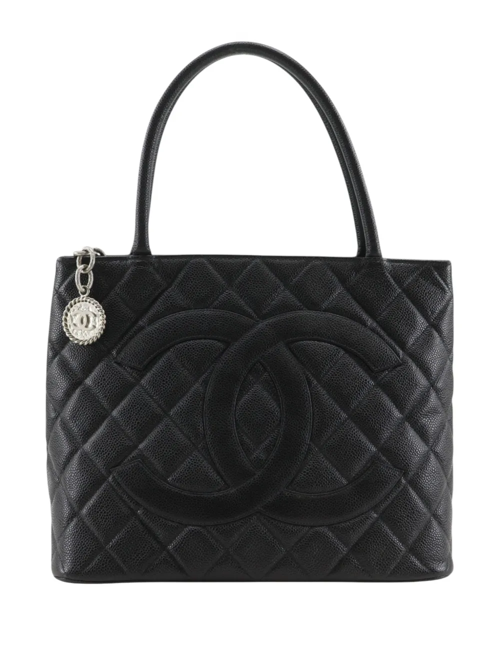 CHANEL Pre-Owned Borsa tote Medallion in pelle Caviar 2002-2003 - Nero