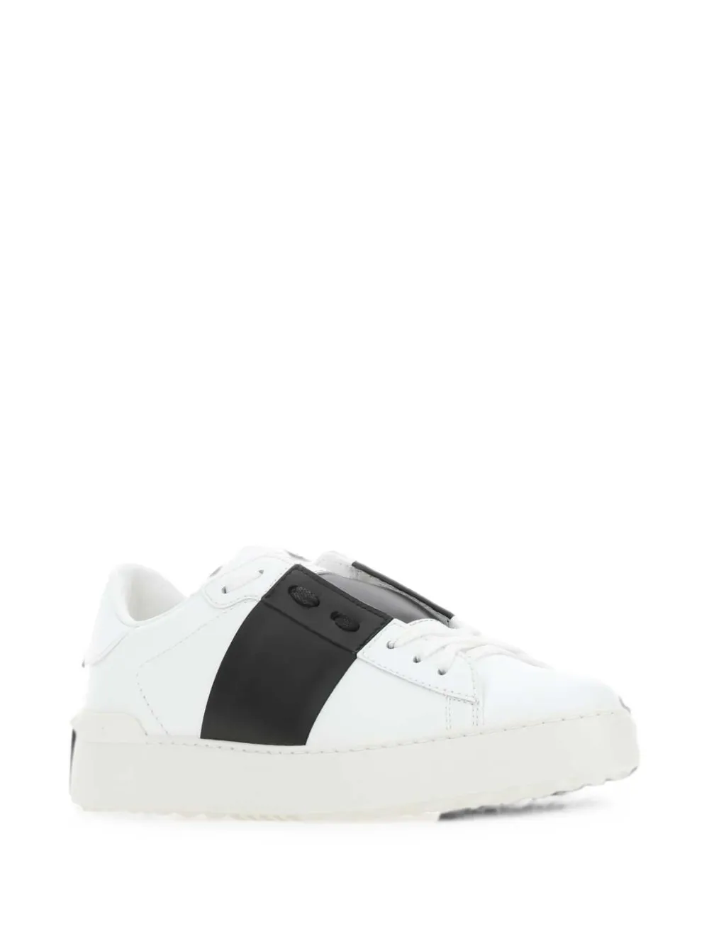 Valentino Garavani Open leather sneakers Wit
