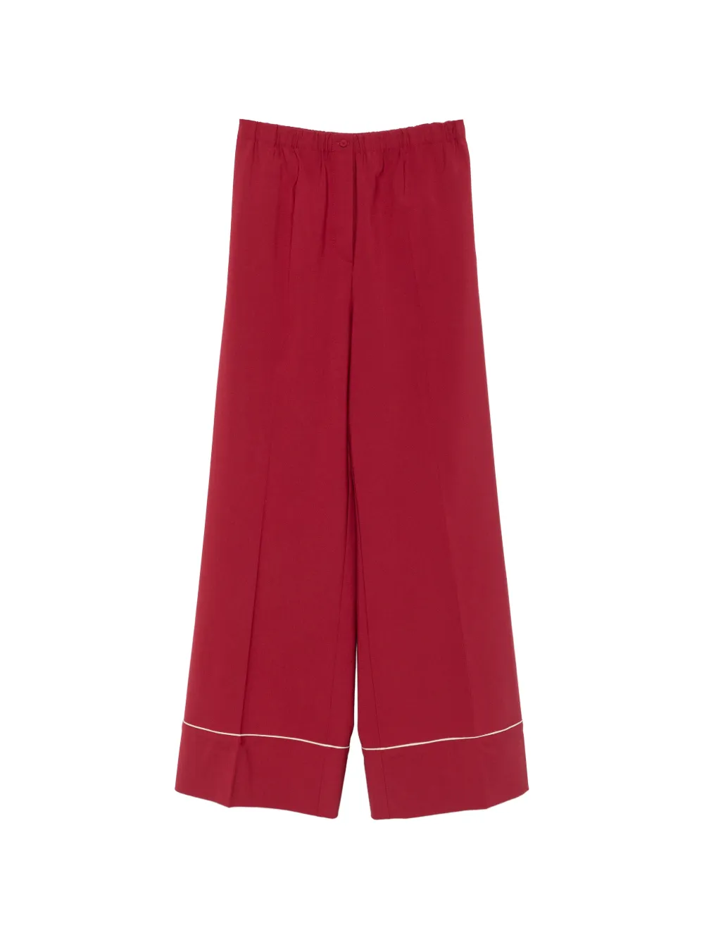 Alberta Ferretti piped wide-leg trousers - Red