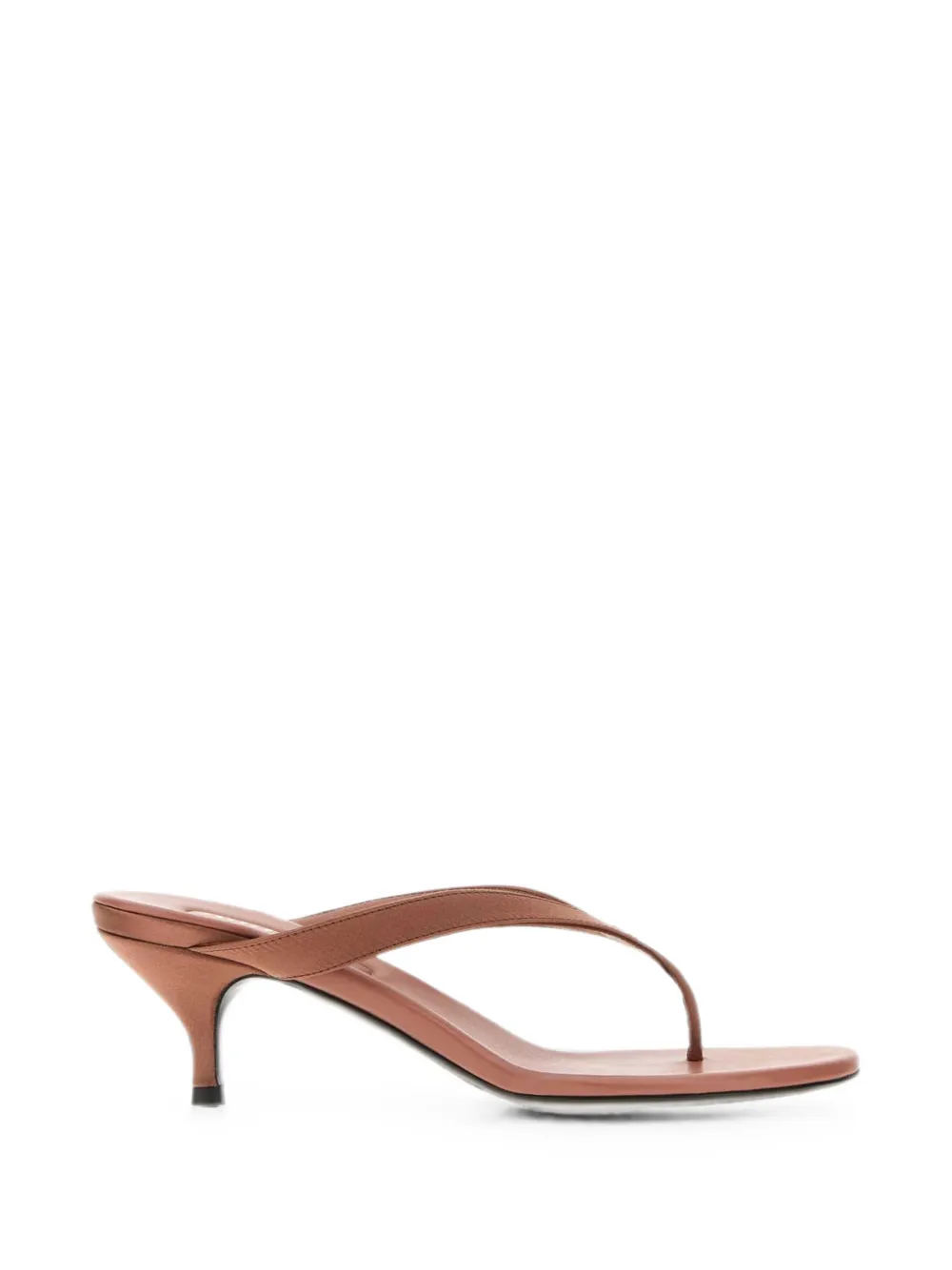 Miu Miu Antiqued thong-detail heeled sandals - Rosa