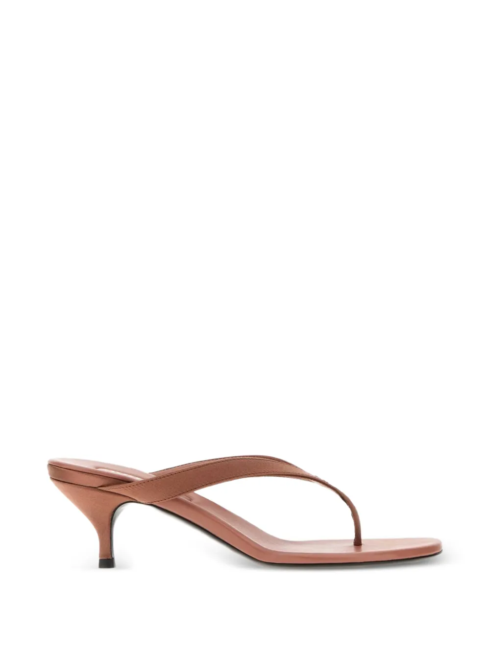 Miu Antiqued thong-detail heeled sandals Roze