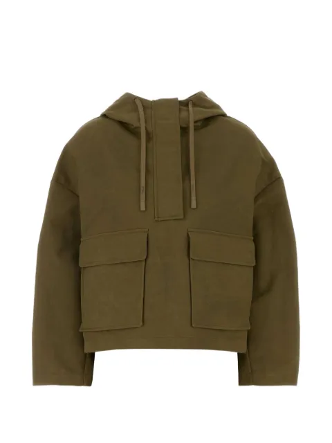 Herno hooded flap-pocket oversized jacket