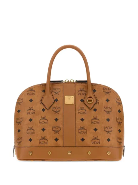 MCM Pina Visetos-print studded tote bag