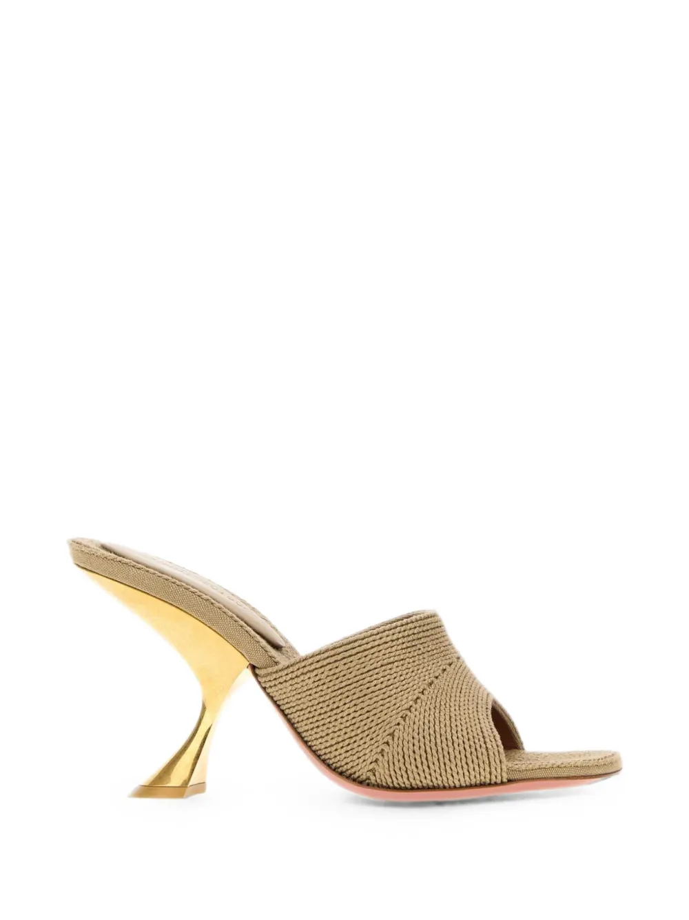 Amina Muaddi Taylor woven sandals Beige
