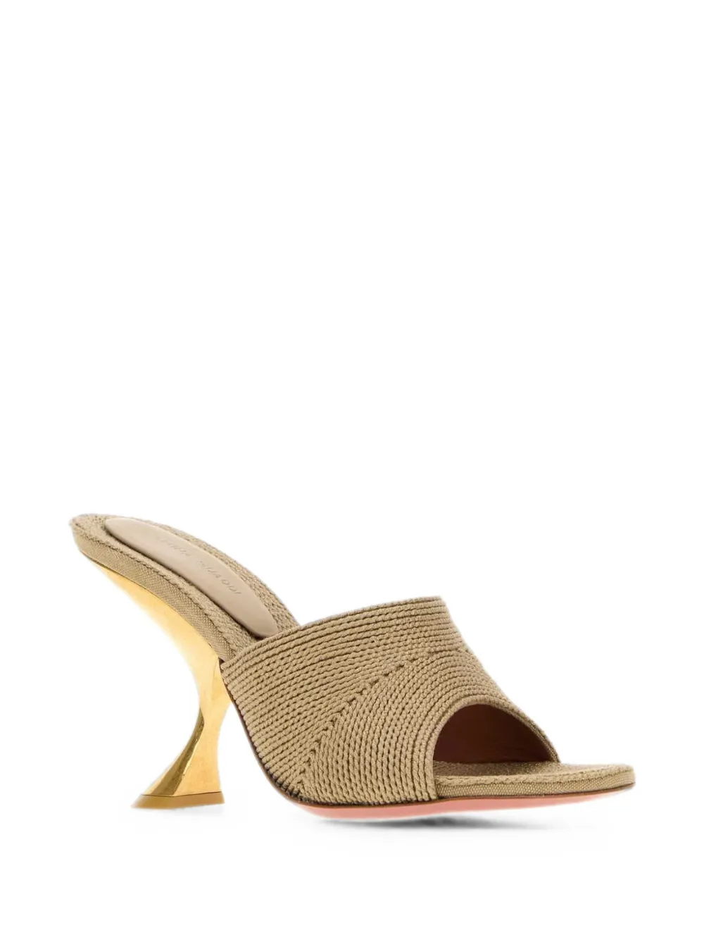 Amina Muaddi Taylor woven sandals Beige