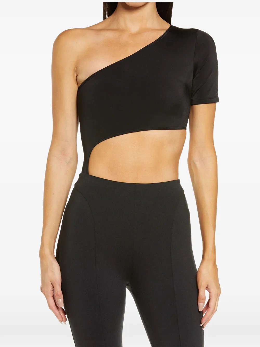 Alo Yoga One-shoulder Bodysuit In Black