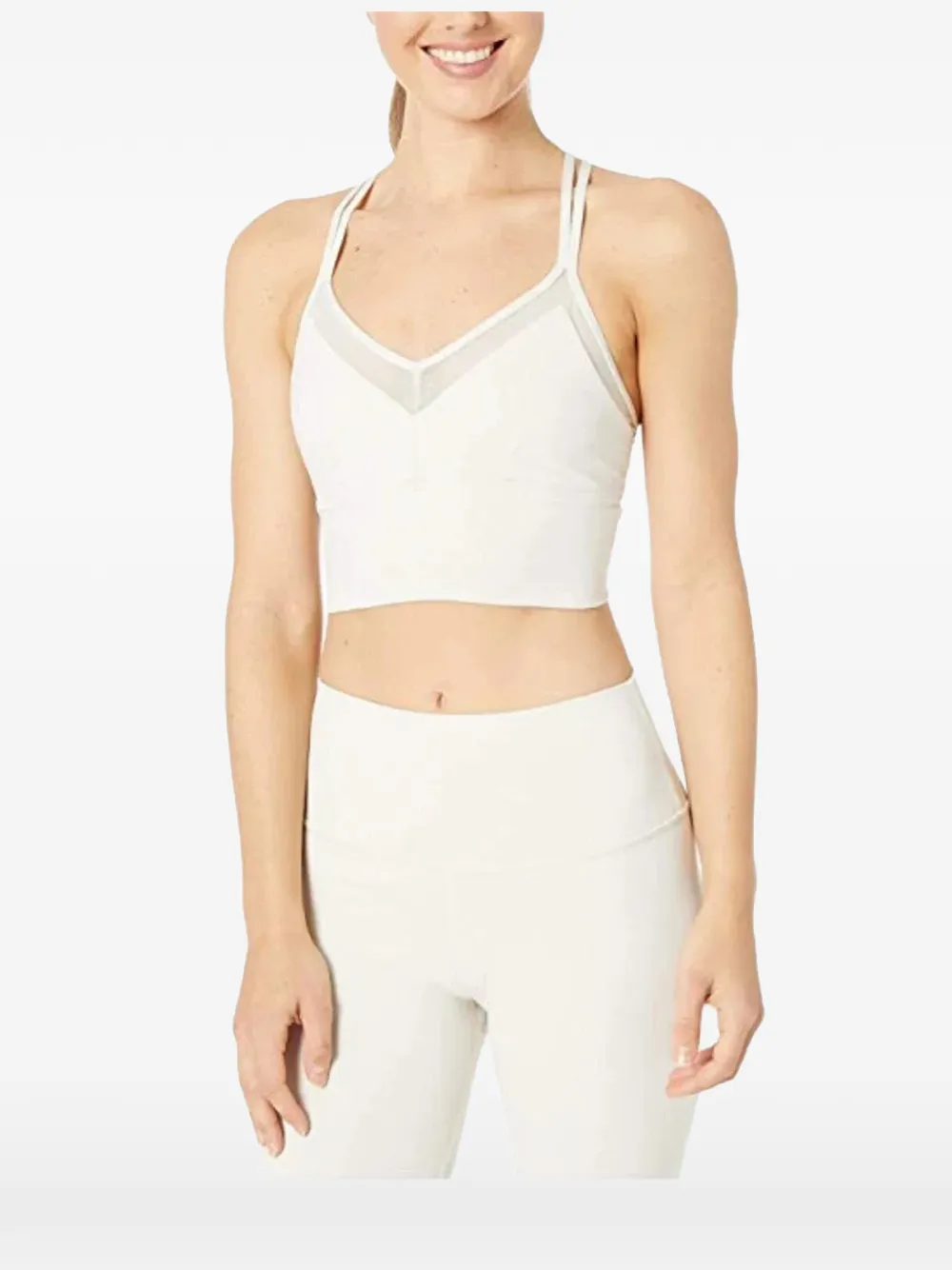 Alo Yoga Logo-print Sports Bra In White